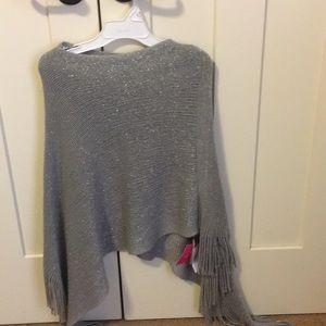 Brand new! Grey poncho. Size Large